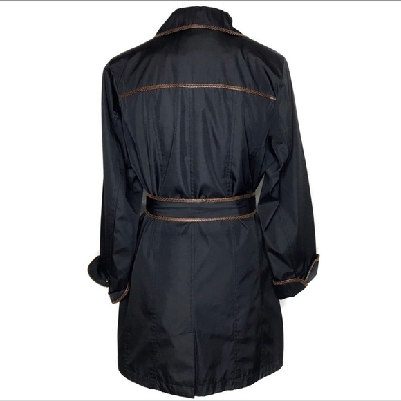 Dennis Basso rai. Trench coat faux lining sz:Medium - Picture 3 of 10
